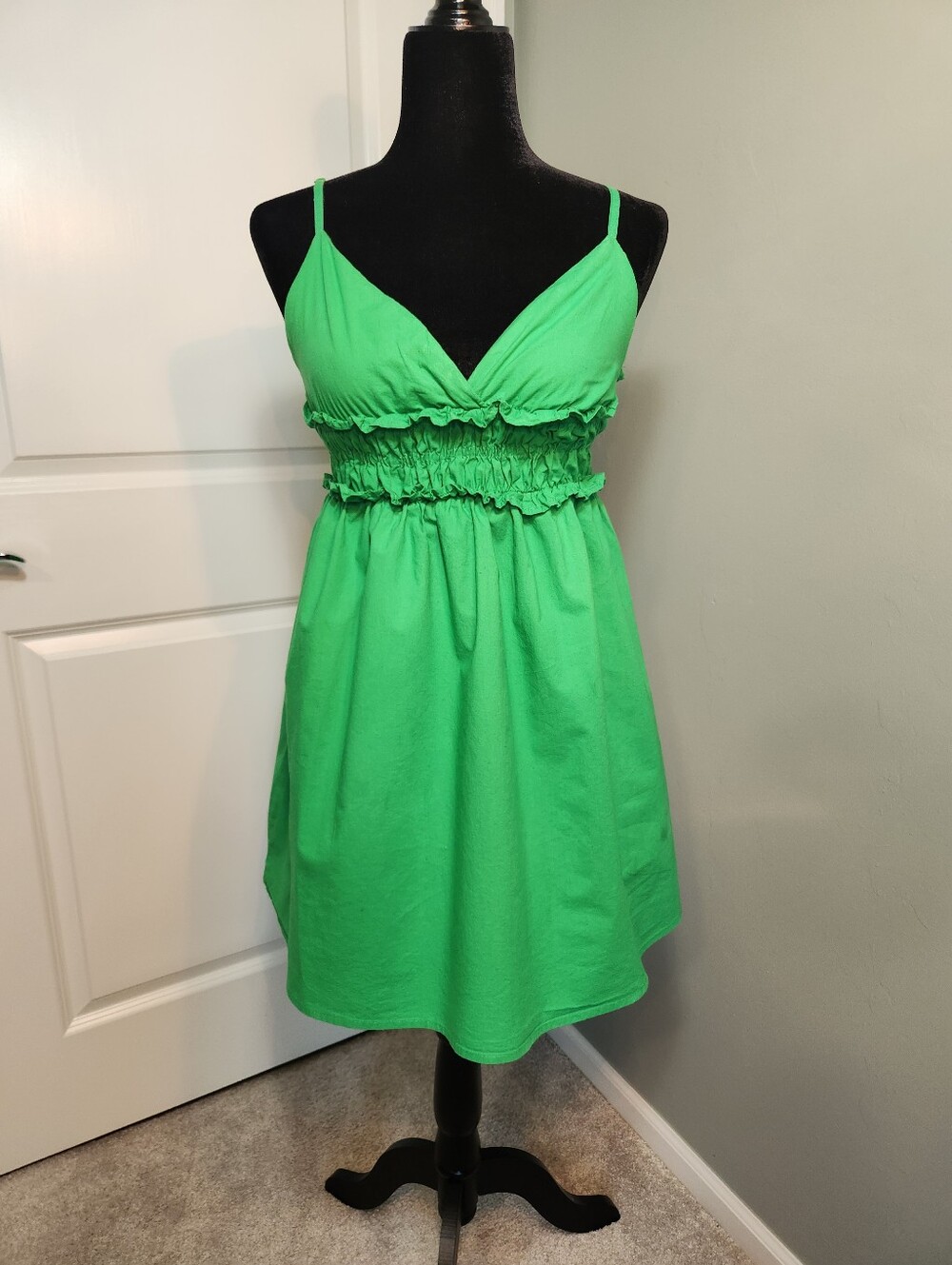 Green Smocked Empire-Waist Sundress - Sim & Sam